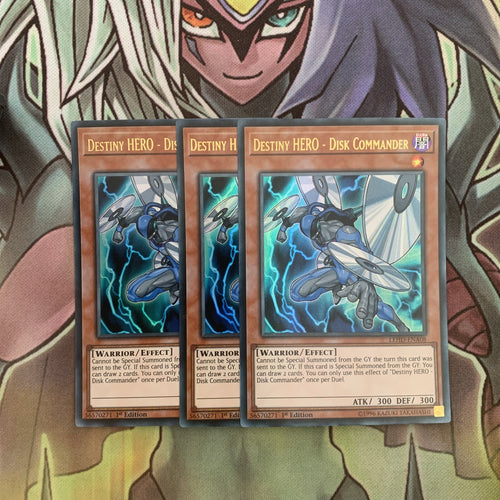 LEHD-ENA08 x3 Destiny HERO - Disc Commander Ultra Excellent Condition Yugioh