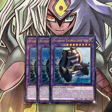 GFP2-EN128 x3 Plunder Patrollship Lys Ultra Rare Excellent Condition Yugioh