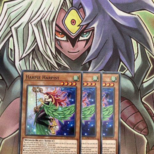 LDS2-EN075 x3 Harpie Harpist Common Excellent Condition Yugioh