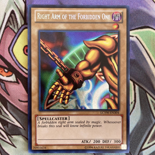 LCYW-EN304 Right Arm Of The Forbidden One Secret UNL Near Mint Yugioh Card