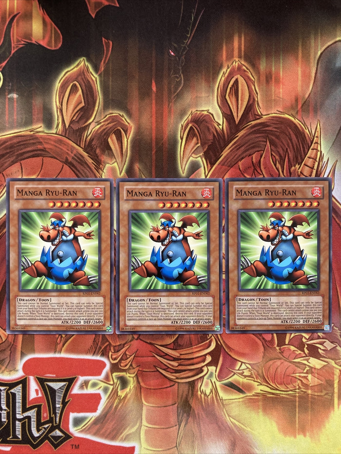 RP01-EN062  3x Manga Ryu-Ran PLAYSET Common NM Yugioh
