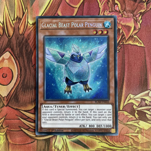 BLAR-EN032 Glacial Beast Polar Penguin Secret Rare 1st Ed Near Mint Yugioh