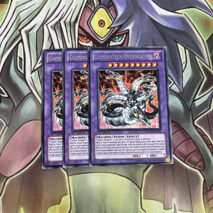 RYMP-EN061 x3 Chimeratech Overdragon Rare Excellent Conditon Yugioh