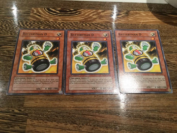 EOJ-EN030 3 x Batteryman D (Playset) Common Yugioh Cards