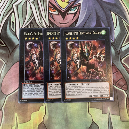 LTGY-EN055 x3 Harpie's Pet Phantasmal Dragon Rare Excellent Condition Yugioh