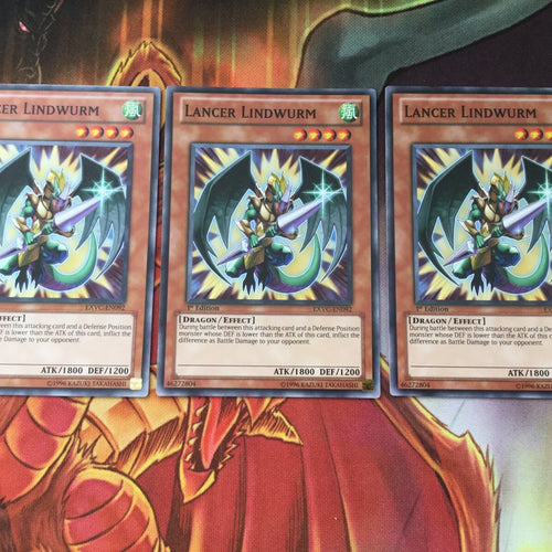 EXVC-EN092 3x Lancer Lindwurm Common Yugioh Card 1st Edition