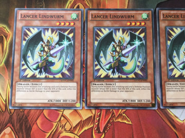 EXVC-EN092 3x Lancer Lindwurm Common Yugioh Card 1st Edition (back)