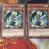 EXVC-EN092 3x Lancer Lindwurm Common Yugioh Card 1st Edition