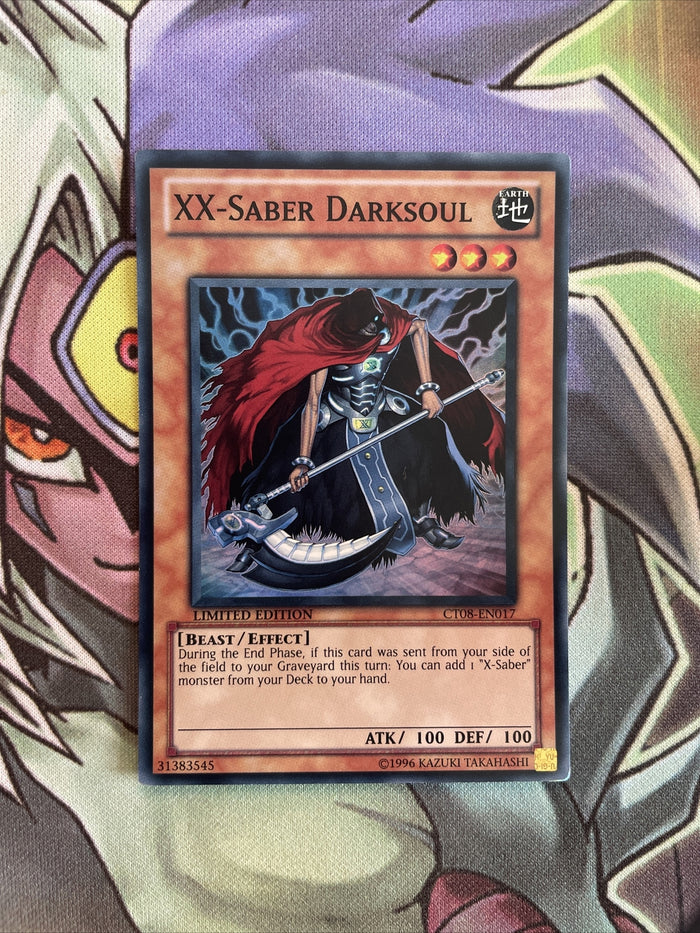 CT08-EN017 XX-Saber Darksoul Super Rare Limited Edition Near Mint Yugioh Card
