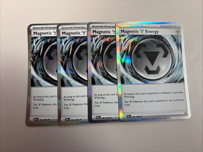 Magnetic Energy 085/086 Chaos Rising 4x Holo Rare Playset Pokemon TCG