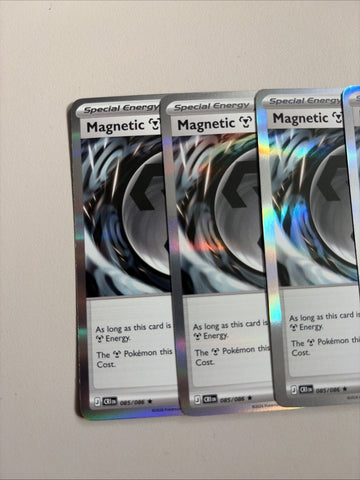 Magnetic Energy 085/086 Chaos Rising 4x Holo Rare Playset Pokemon TCG (back)