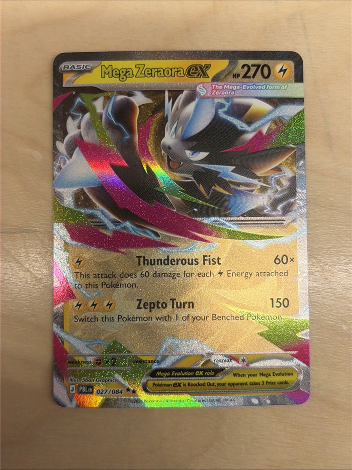 Mega Zeraora Ex 027/084 - Double Rare - Pitch Black - Pokemon TCG