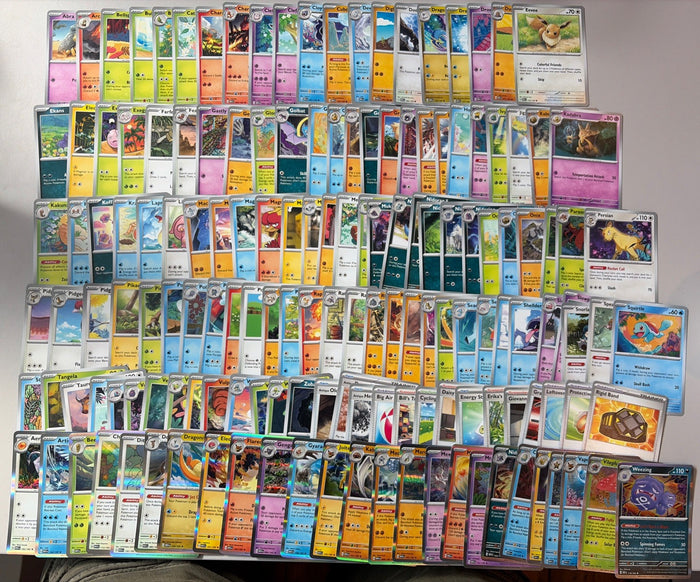 Pokemon 151 Complete Set All Common, Uncommon & Holo Rare Cards 153 Cards!