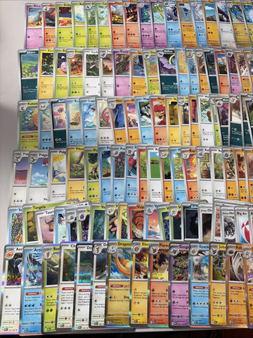 Pokemon 151 Complete Set All Common, Uncommon & Holo Rare Cards 153 Cards! (back)
