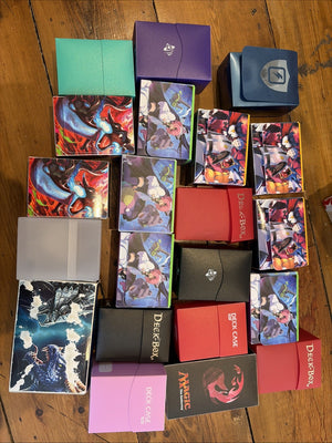 Pokemon/ Magic the gathering EMPTY Deck Boxes Bundle Job Lot Used 21x