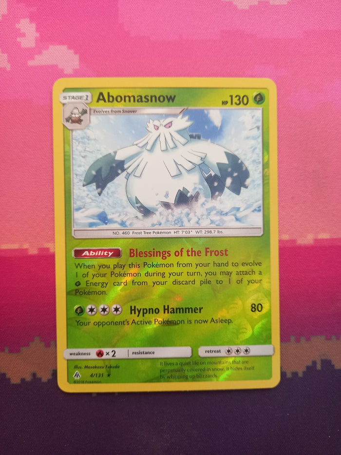 Pokemon Card Abomasnow Forbidden Light Reverse Holo 4/131 Near Mint