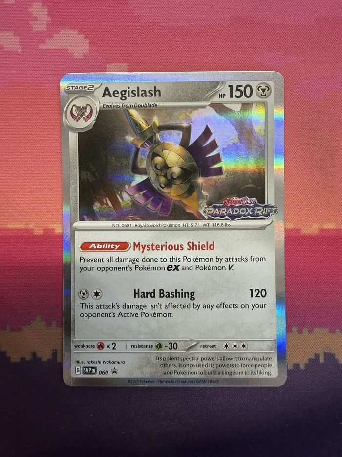 Pokemon Card Aegislash Black Star Promo 060 STAMPED Paradox Rift Near Mint