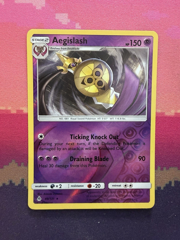 Pokemon Card Aegislash Forbidden Light Reverse Holo 49/131 Near Mint