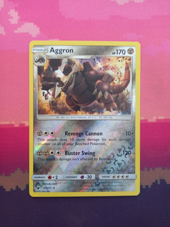 Pokemon Card Aggron Crimson Invasion Reverse Holo 67/111 Near Mint