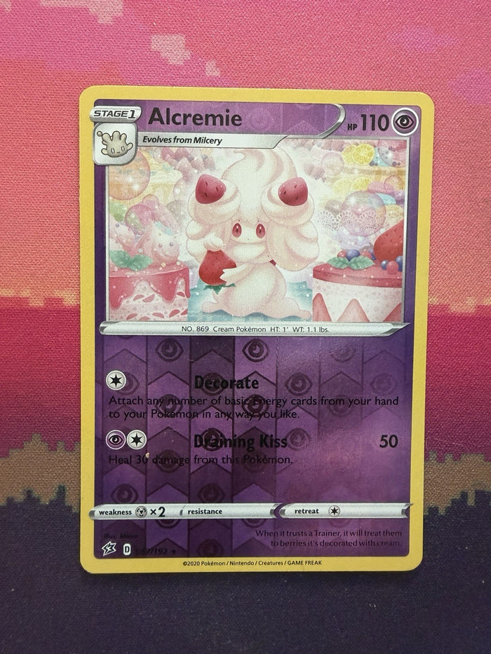 Pokemon Card Alcremie Rebel Clash Reverse Holo 087/192 Near Mint
