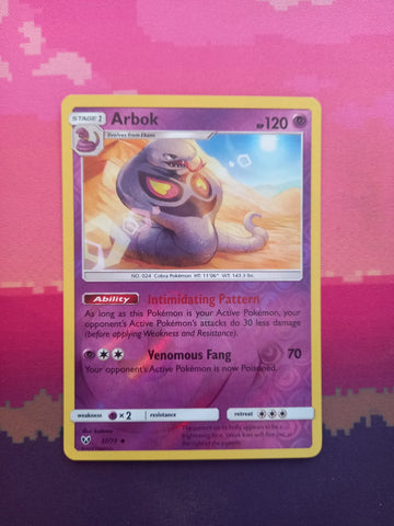 Pokemon Card Arbok Shining Legends Reverse Holo 37/73 Near Mint