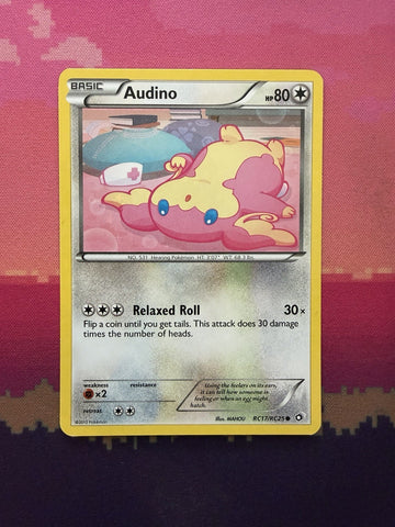 Pokemon Card Audino Legendary Treasaures Common RC17/RC25 Near Mint