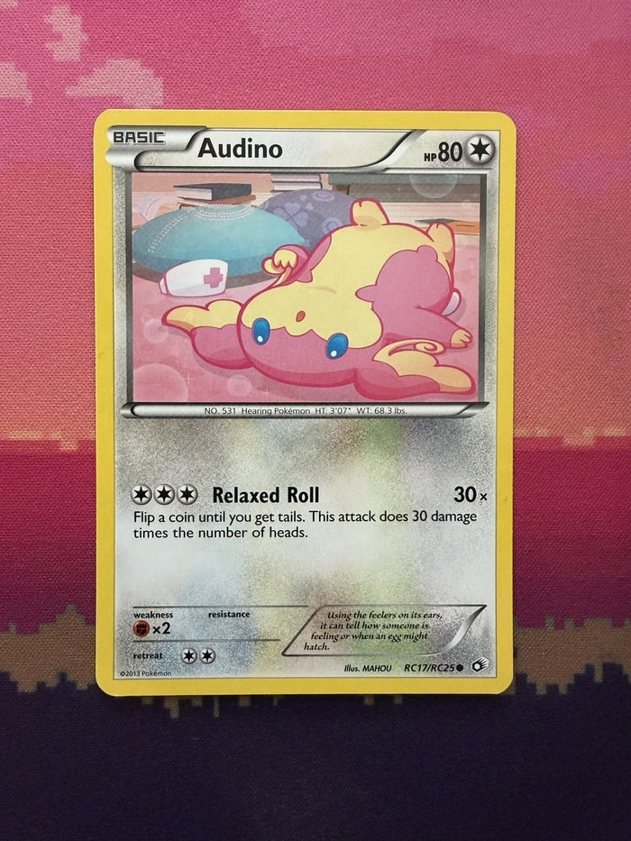 Pokemon Card Audino Legendary Treasaures Common RC17/RC25 Near Mint