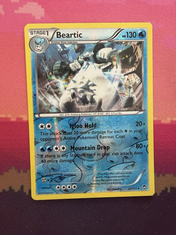 Pokemon Card Beartic Furious Fists 22/111 Reverse Holo Near Mint