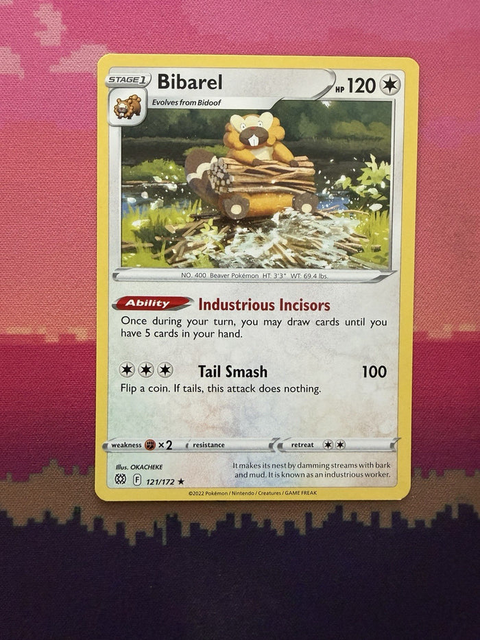 Pokemon Card Bibarel Brilliant Stars Rare 121/172 Near Mint