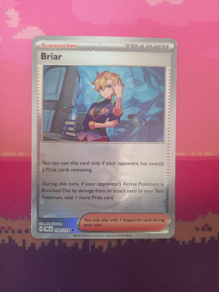 Pokemon Card Briar Prismatic Evolutions Pokeball Reverse 100/131 Near Mint