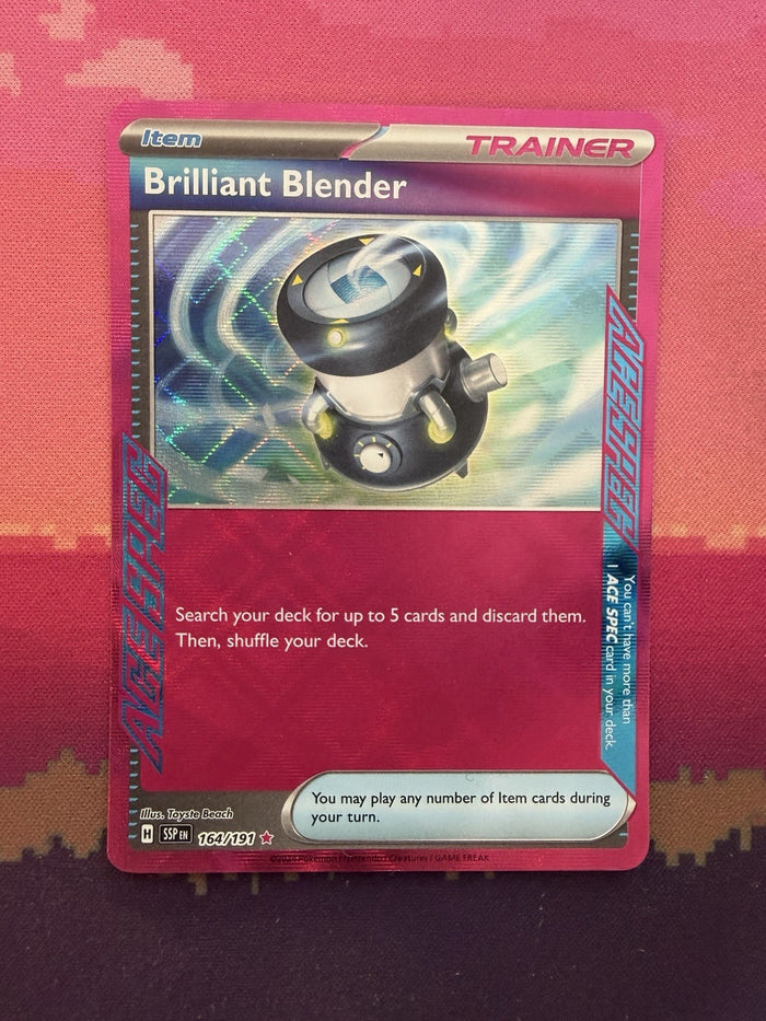 Pokemon Card Brilliant Blender Surging Sparks ACE SPEC 164/191 Near Mint