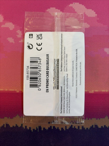 Pokemon Card Bulbasaur Scarlet & Violet 151 STAMPED 001/165 SEALED Near Mint (back)