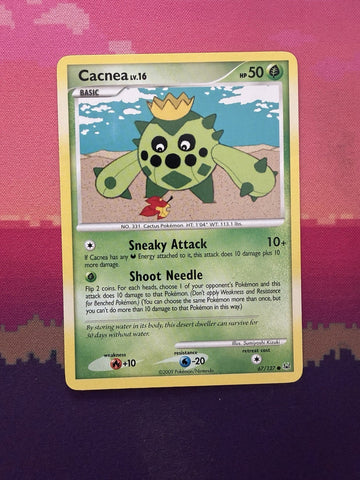 Pokemon Card Cacnea Platinum Common 67/127 Near Mint