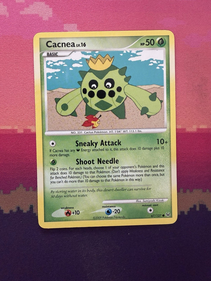 Pokemon Card Cacnea Platinum Common 67/127 Near Mint