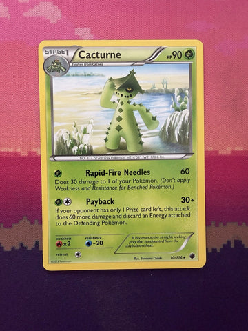 Pokemon Card Cacture Plasma Freeze Rare 10/116 Near Mint