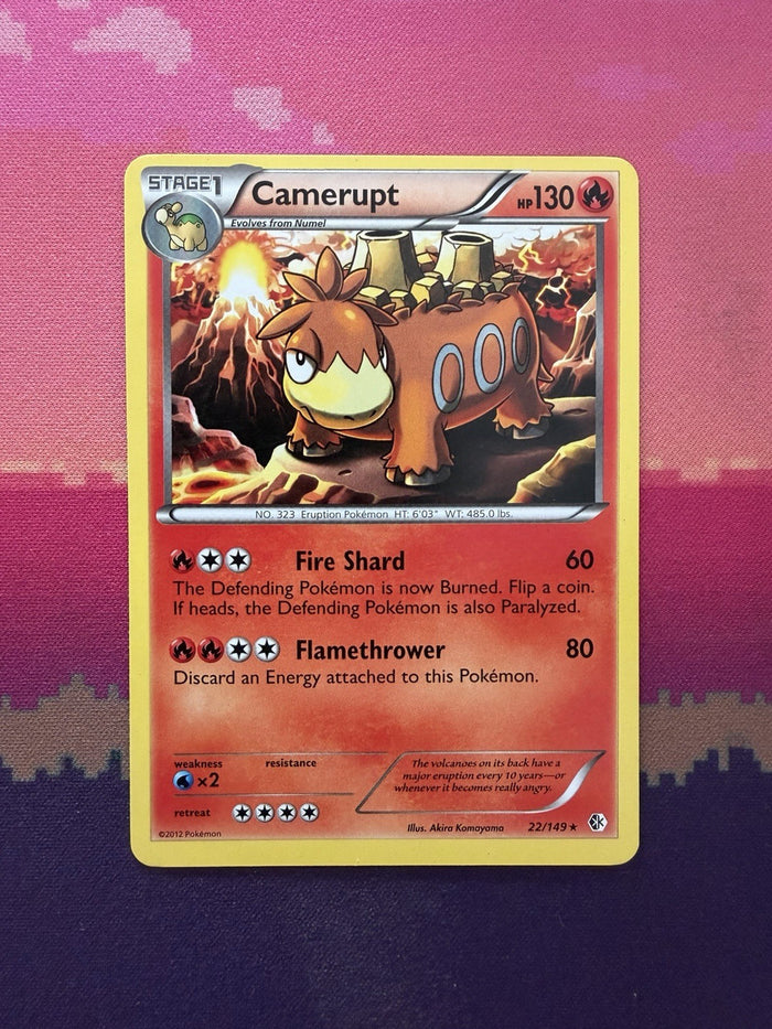 Pokemon Card Camerupt Boundaries Crossed Rare 22/149 Near Mint
