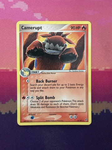 Pokemon Card Camerupt EX Deoxys Rare 4/107 Near Mint