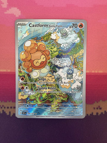 Pokemon Card Castform 195/191 Illustration Rare Surging Sparks Near Mint