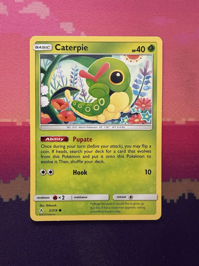 Pokemon Card Caterpie Unbroken Bonds Common 2/214 Near Mint