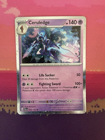 Pokemon Card Ceruledge Palda Evolved Cosmo Holo Rare 098/193 Near Mint