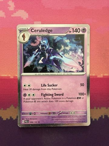 Pokemon Card Ceruledge Paldea Evolved Cosmo Holo 098/193 Near Mint
