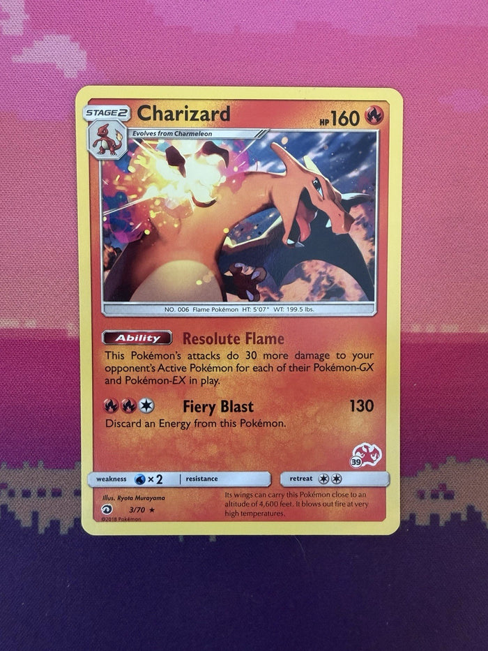 Pokemon Card Charizard Dragon Majesty STAMPED Charizard 3/70 Near Mint