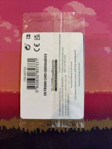 Pokemon Card Charmander Game Stop Promo 004/165 SEALED Near Mint (back)