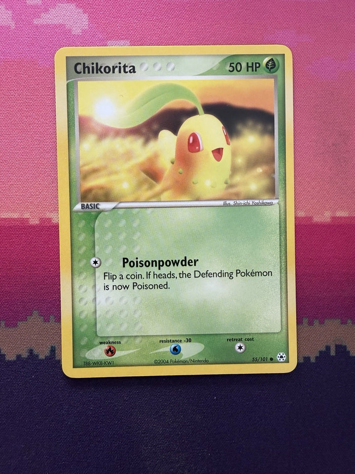 Pokemon Card Chikorita EX Hidden Legends Common 55/101 Near Mint