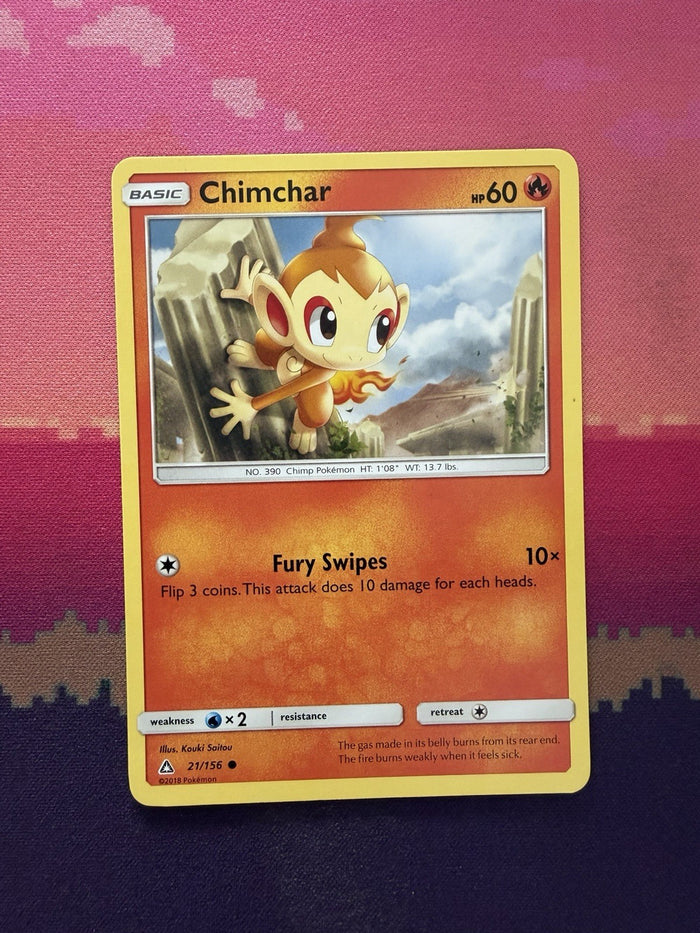 Pokemon Card Chimchar Ultra Prism Common 21/156 Near Mint