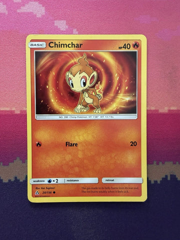 Pokemon Card Chimichar Ultra Prism Common 20/156 Near Mint