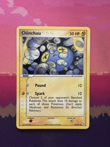 Pokemon Card Chinchou EX Hidden Legends Common 56/101 Near Mint