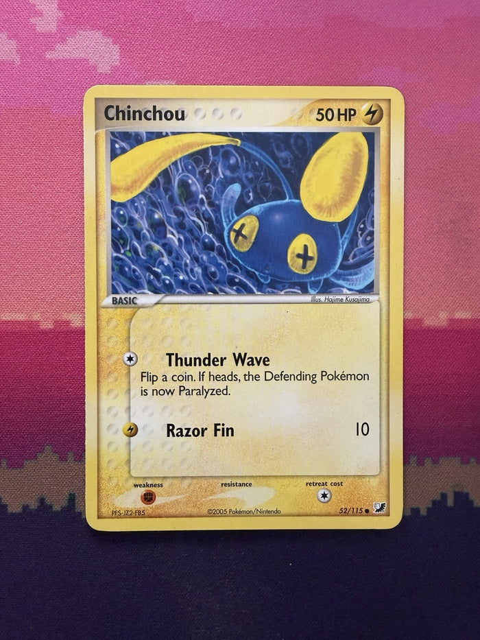 Pokemon Card Chinchou EX Unseen Forces Common 52/115 Near Mint