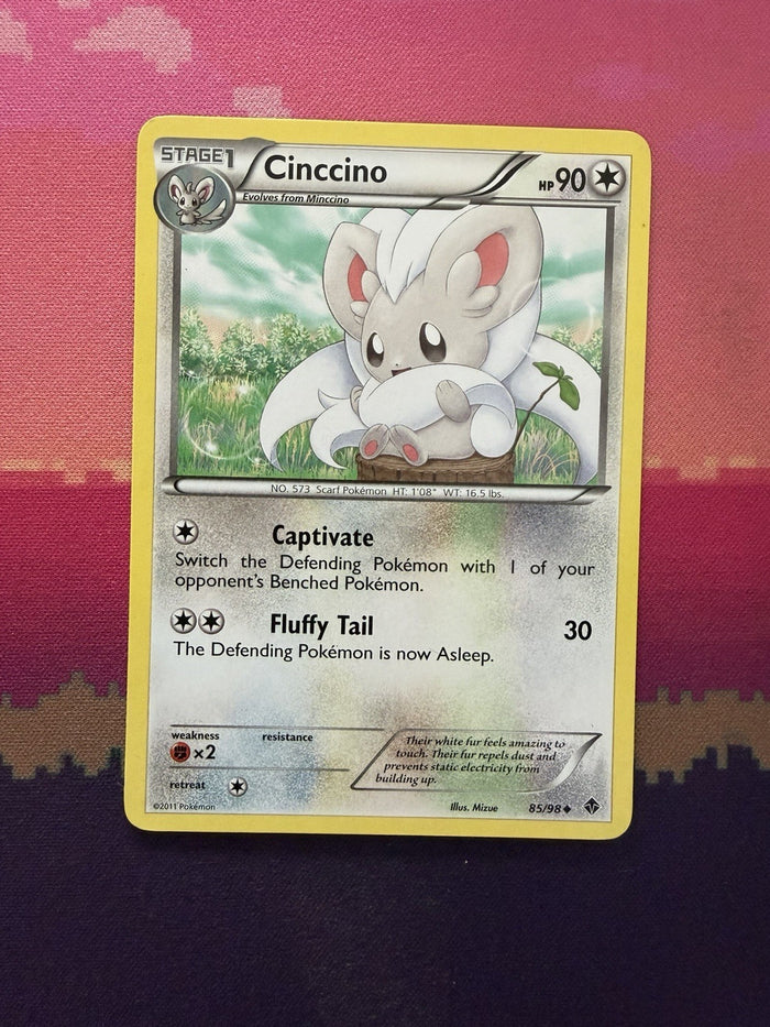Pokemon Card Cinccino Emerging Powers Uncommon 85/98 Near Mint