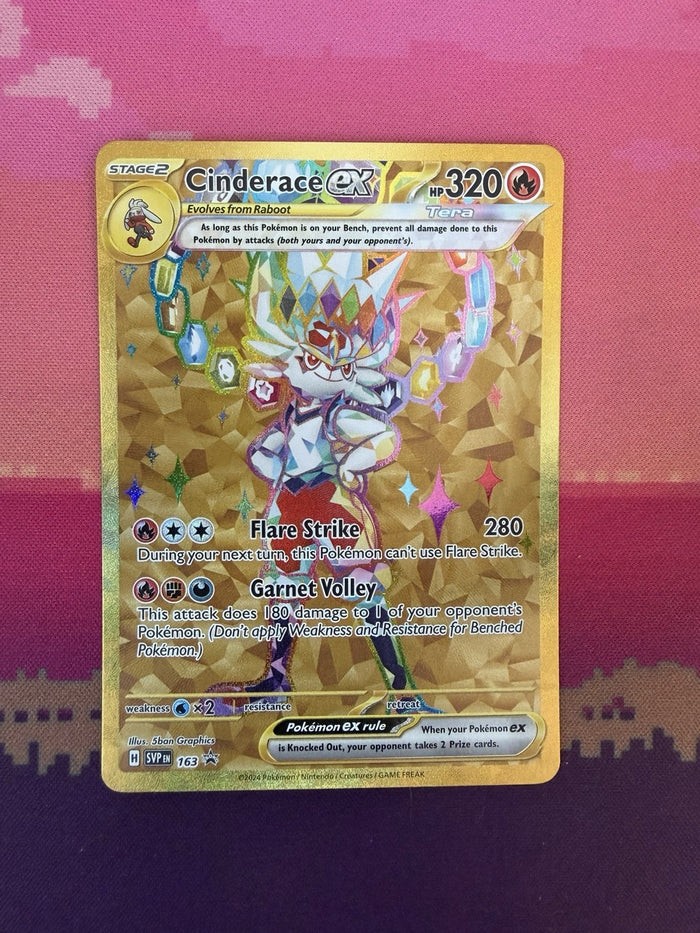 Pokemon Card Cinderace ex 163 Black Star Promo Near Mint
